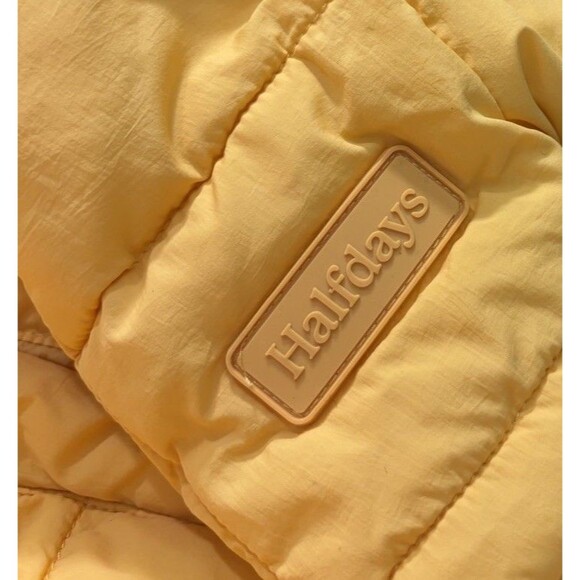 Halfdays Small Nellie Packable Puffer jacket in creamsicle Golden Orange Flawed - Picture 10 of 13
